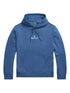 RALPH LAUREN Logo Double-Knit Hoodie Blue