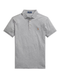 RALPH LAUREN Custom Slim Fit Soft Cotton Polo Shirt Steel Heather