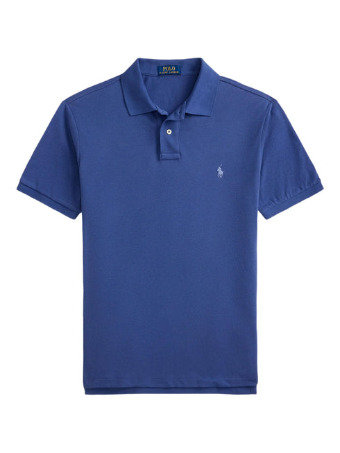 RALPH LAUREN Slim Fit Mesh Polo Shirt Old Royal Blue
