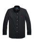 RALPH LAUREN Custom Fit Stretch Poplin Shirt Polo Black