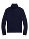 RALPH LAUREN Wool-Cotton Roll Neck Jumper Hunter Navy