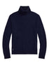 RALPH LAUREN Wool-Cotton Roll Neck Jumper Hunter Navy
