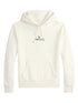 RALPH LAUREN Logo Double-Knit Hoodie White
