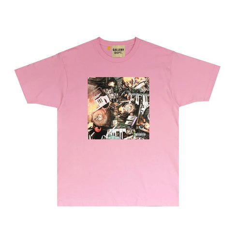 Gallery Dept T Shirt Retro Printed Loose Short-Sleeved Shirt