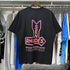 Rhude T-shirts Sunday Morning Fever Pink Arrow Print Men's and Women's Crew Neck Short Sleeves