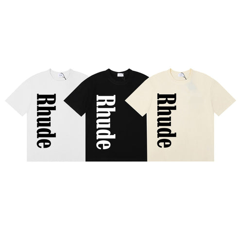 Rhude T-shirt Micro Label Letter Skull Print Short Sleeve T-shirt