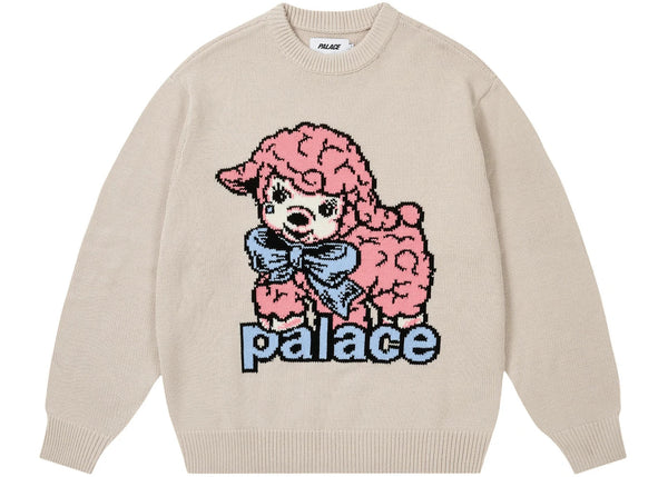 Palace Lamb Knit Sweater White