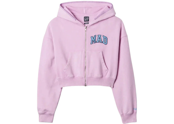 Gap x MadHappy Women's Full Zip Cropped Mad Hoodie Lavender