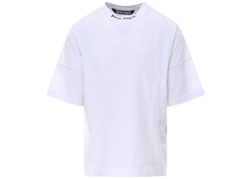 Palm Angels Mock Neck Logo Oversized T-Shirt White/Black SS22