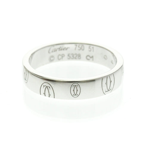 Happy Birthday Band Ring 18K White Gold