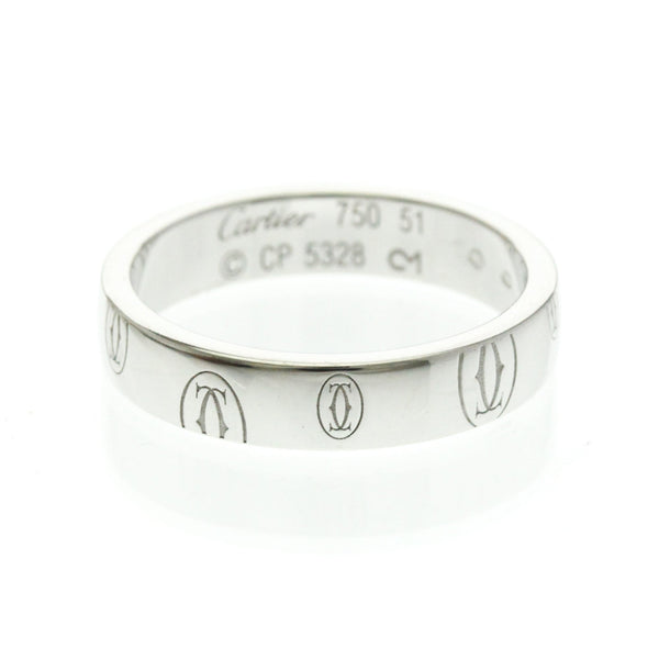 Happy Birthday Band Ring 18K White Gold
