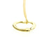 Open Heart Pendant Necklace 18K Yellow Gold 16mm