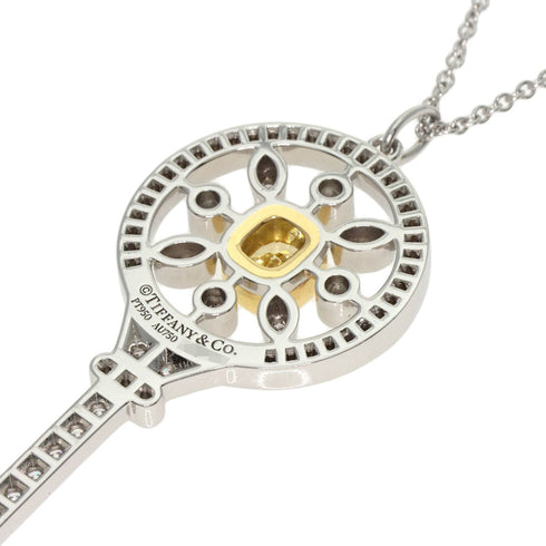 Pendant Necklace Platinum and 18K Yellow Gold with Diamond