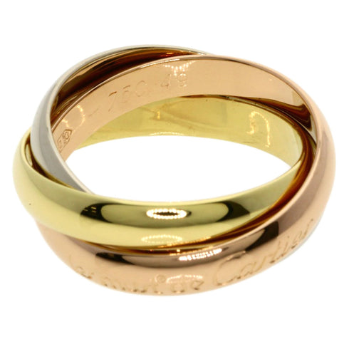 Vendome Louis Cartier Band Ring 18K Tricolor Gold