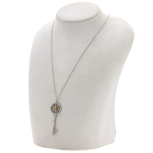 Pendant Necklace Platinum and 18K Yellow Gold with Diamond