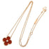 Vintage Alhambra Pendant Necklace 18K Rose Gold and Tiger's Eye