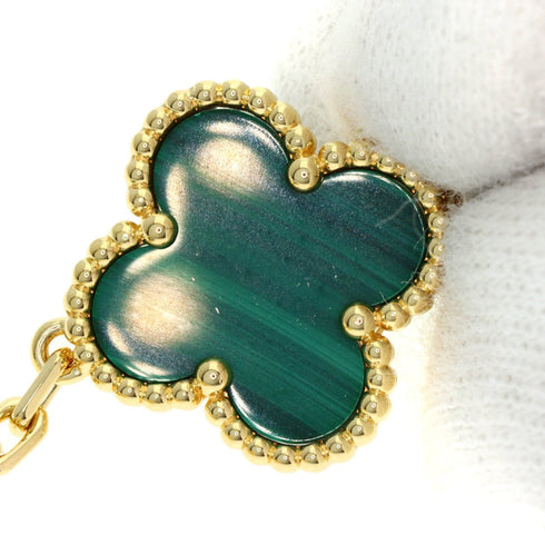 Alhambra Earrings 18K Yellow Gold and Malachite 18K Yellow Gold