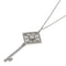 Grace Key Pendant Necklace Platinum with Diamond