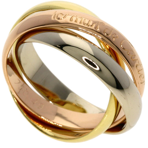 Vendome Louis Cartier Band Ring 18K Tricolor Gold