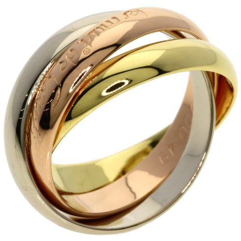 Vendome Louis Cartier Band Ring 18K Tricolor Gold