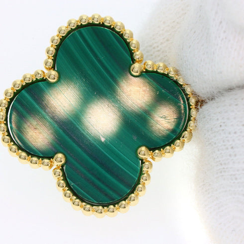 Alhambra Earrings 18K Yellow Gold and Malachite 18K Yellow Gold