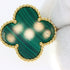 Alhambra Earrings 18K Yellow Gold and Malachite 18K Yellow Gold