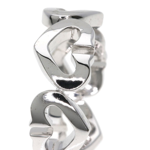 C Heart Ring 18K White Gold with Diamonds