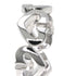 C Heart Ring 18K White Gold with Diamonds