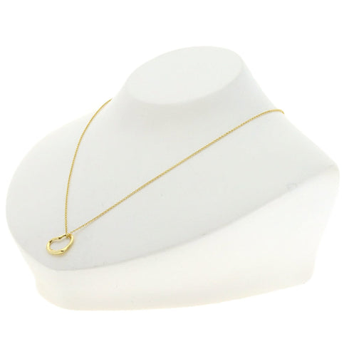 Open Heart Pendant Necklace 18K Yellow Gold 12.3mm
