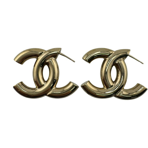 CC Logo Earrings Metal Gold-Tone Metal