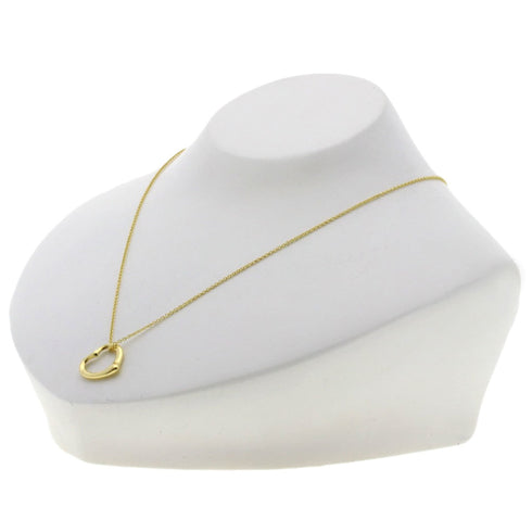 Open Heart Pendant Necklace 18K Yellow Gold 13.5mm