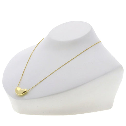 Bean Pendant Necklace 18K Yellow Gold 10.4mm
