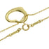 Open Heart Pendant Necklace 18K Yellow Gold 13.5mm