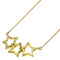 Triple Star Pendant Necklace 18K Yellow Gold