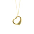 Open Heart Pendant Necklace 18K Yellow Gold 16mm