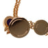 Pendant Necklace 18K Rose Gold with Malachite Shell and Sugilite
