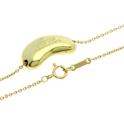 Bean Pendant Necklace 18K Yellow Gold 10.4mm