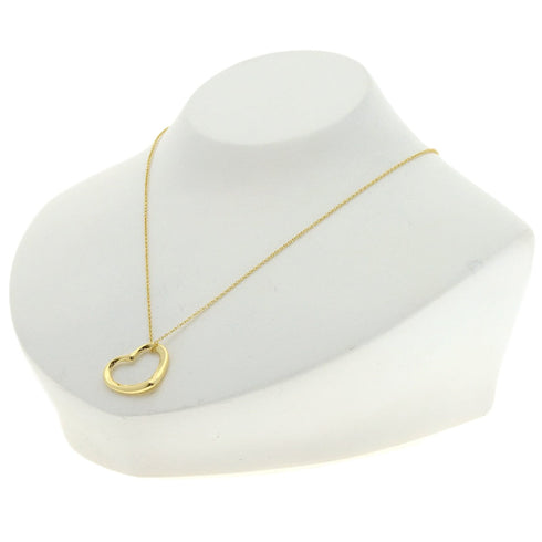 Open Heart Pendant Necklace 18K Yellow Gold 18.2mm