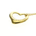 Open Heart Pendant Necklace 18K Yellow Gold 16mm
