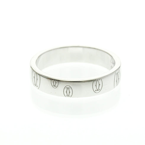 Happy Birthday Band Ring 18K White Gold