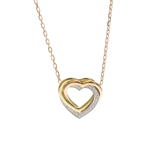 Trinity Pendant Necklace 18K Tricolor Gold