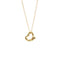 Open Heart Pendant Necklace 18K Rose Gold 7mm