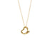 Open Heart Pendant Necklace 18K Rose Gold 7mm