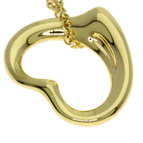 Open Heart Pendant Necklace 18K Yellow Gold 13.5mm