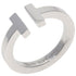 T Square Ring 18K White Gold