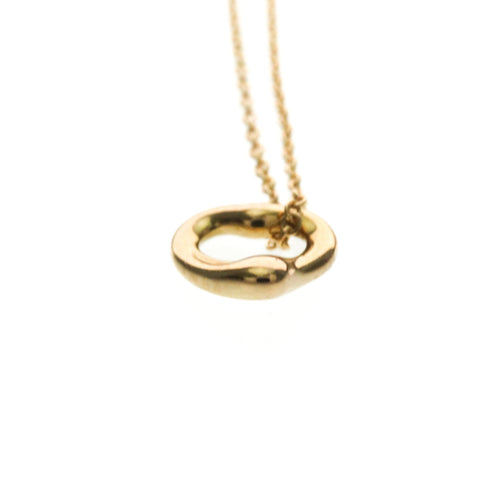 Open Heart Pendant Necklace 18K Rose Gold 7mm