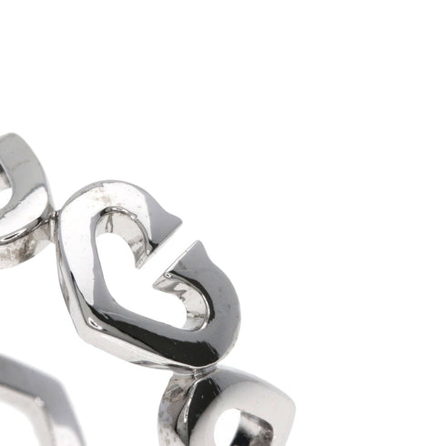 C Heart Ring 18K White Gold with Diamonds