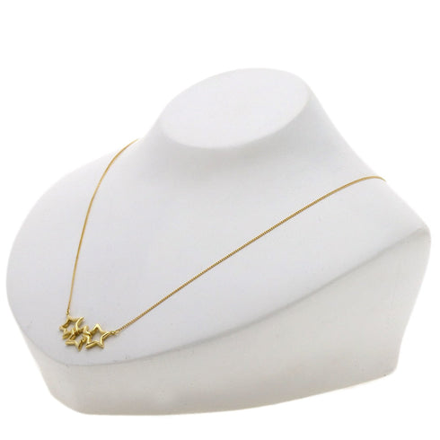 Triple Star Pendant Necklace 18K Yellow Gold
