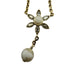 In Bloom Flower Motif Pendant Necklace Gold