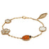 Bracelet 18K Rose Gold With Carnelian Onyx And Shell
